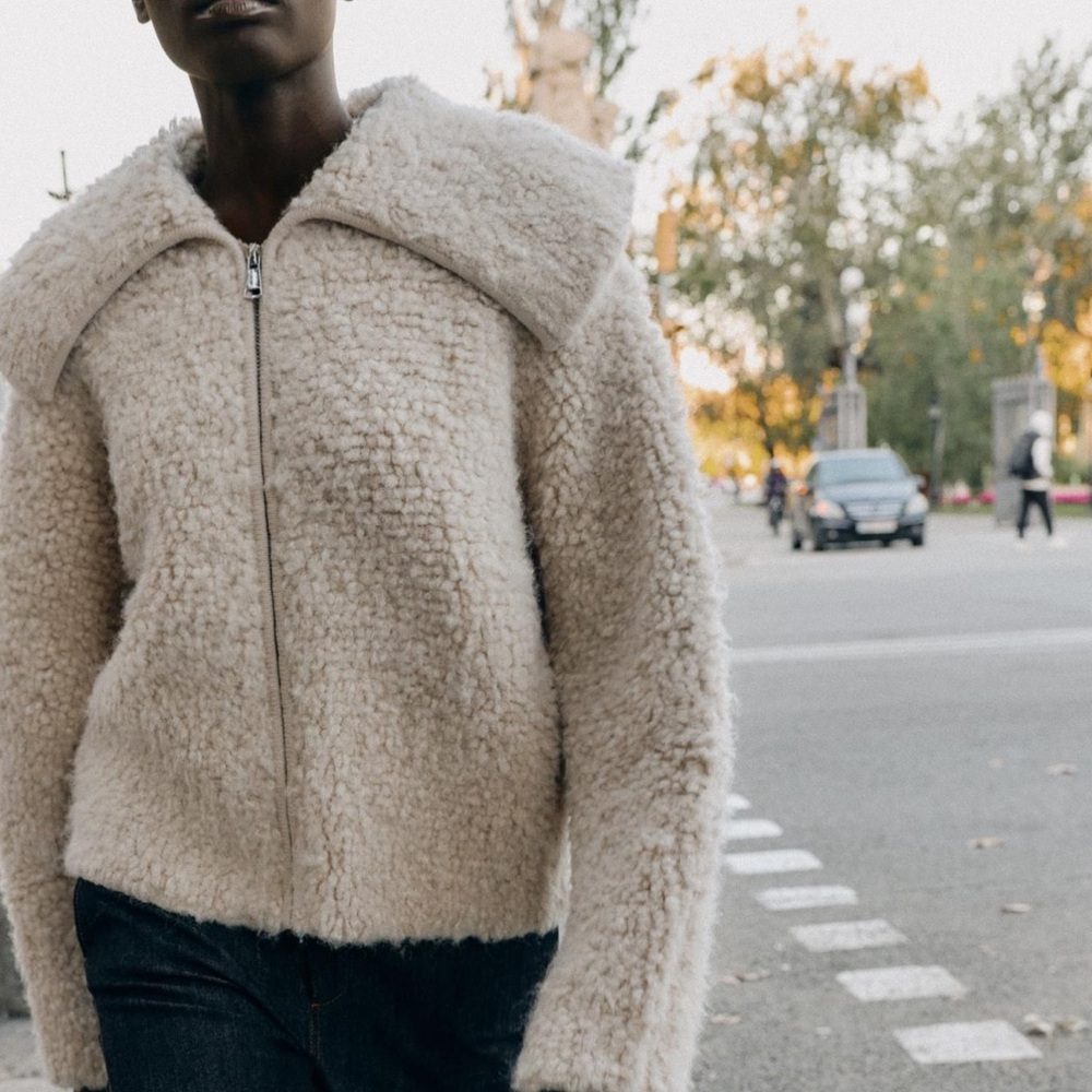 Zara Elegant Cream Teddy coat ! New ! So beautiful!!!